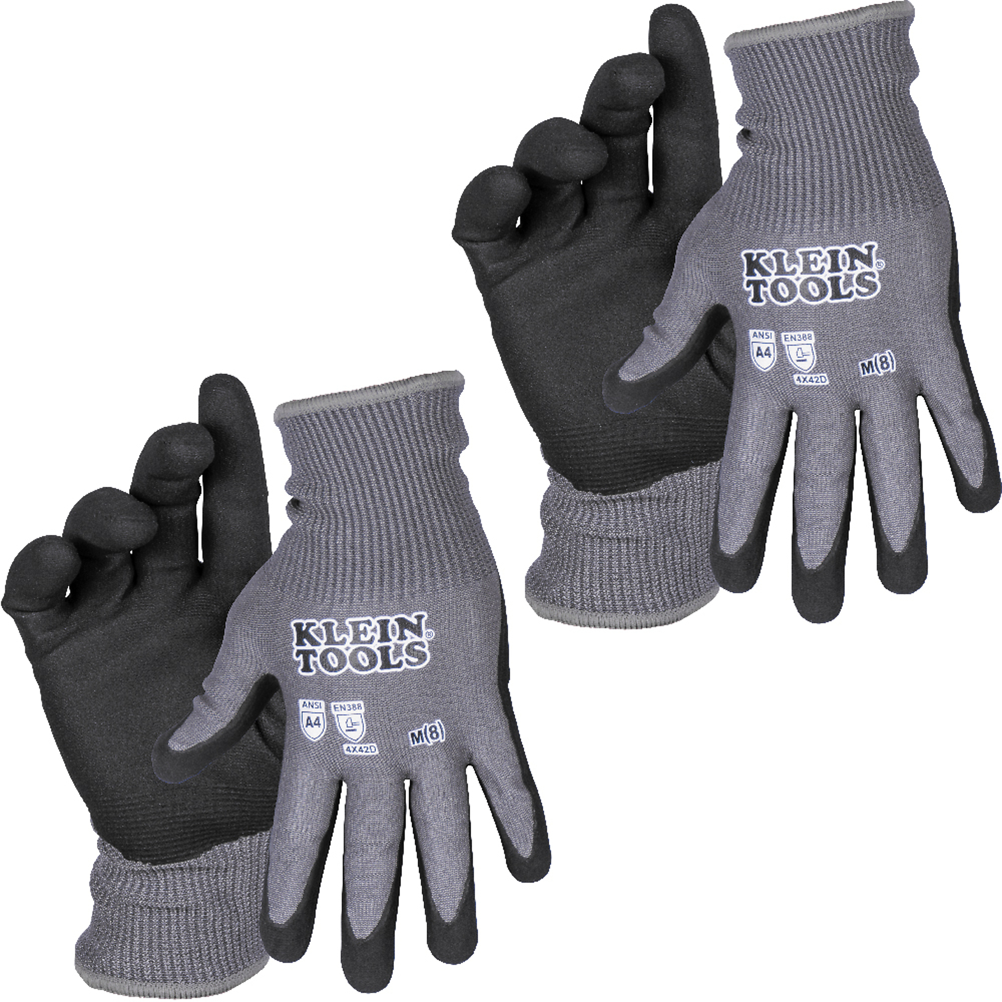 Klein Tools Knit Dipped Gloves, Cut Level A4, Touchscreen, Med